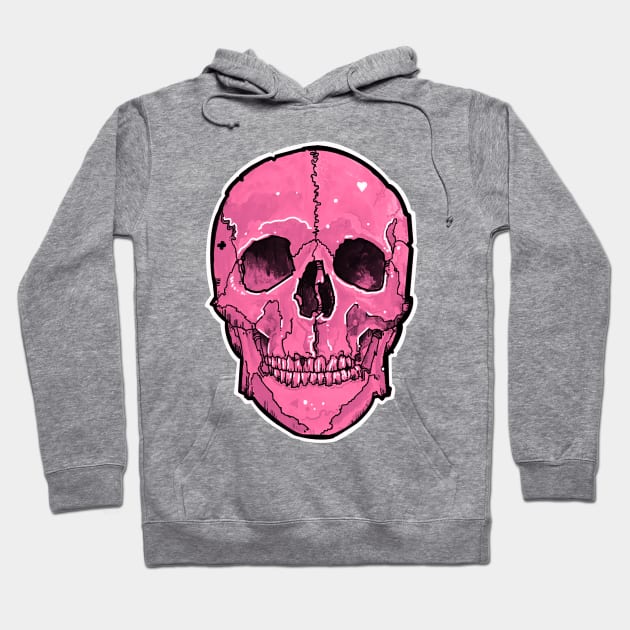 Pink skull hoodie top